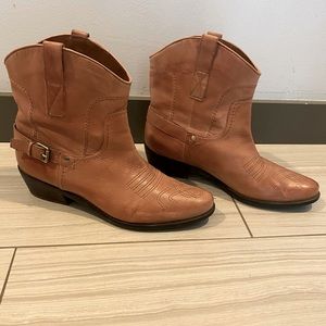 Franco Sarto Leather cowboy booties